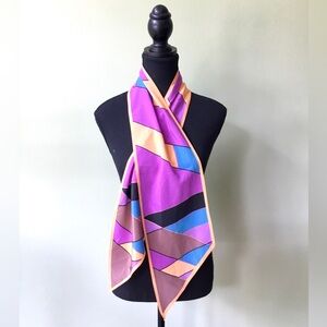 Vera Neumann Vintage Silk Abstract Multi Coloured Scarf